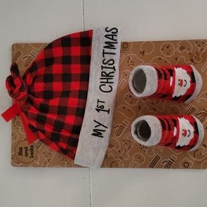 My First Christmas hat and sock gift set